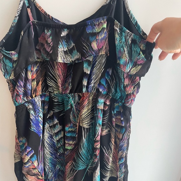 Cute summer dress with peacock feather design - Picture 2 of 4